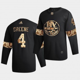 Andy Greene Islanders Python Skin Black 2021 Exclusive Edition Jersey