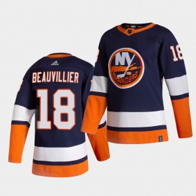 New York Islanders 2021 Reverse Retro anthony beauvillier Navy Special Edition Authentic Jersey