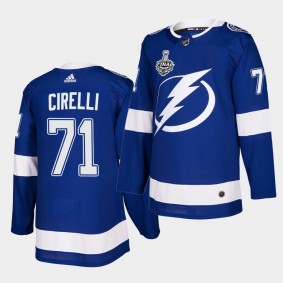 Tampa Bay Lightning Anthony Cirelli 2020 Stanley Cup Final Bound Authentic Player Blue Jersey