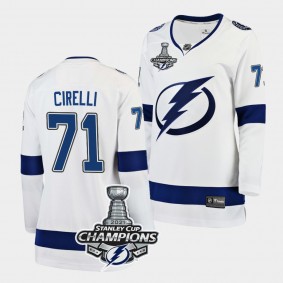 Anthony Cirelli Tampa Bay Lightning 2021 Stanley Cup Champions White Away Women Jersey