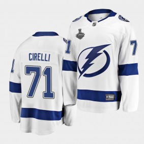 Anthony Cirelli #71 Lightning 2021 Stanley Cup Final Away White Jersey