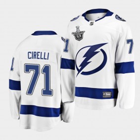 Anthony Cirelli #71 Lightning 2021 Stanley Cup Final White Jersey