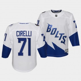 Anthony Cirelli Youth Jersey Lightning 2022 Stadium Series White Fanatics Jersey