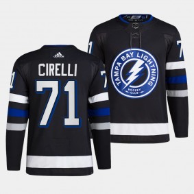 Tampa Bay Lightning 2023-24 Alternate Anthony Cirelli #71 Black Jersey Primegreen Authentic