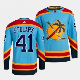 Anthony Stolarz Florida Panthers Reverse Retro 2.0 Blue #41 Authentic Pro Primegreen Jersey Men's