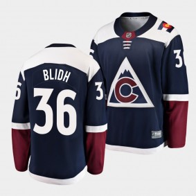 Anton Blidh Colorado Avalanche Alternate Blue Breakaway Player Jersey Men's