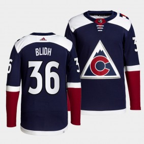 Colorado Avalanche Alternate Anton Blidh #36 Blue Jersey Authentic