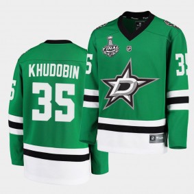 Dallas Stars Anton Khudobin 2020 Stanley Cup Final Bound Home Player Green Youth Jersey