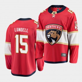 Anton Lundell Florida Panthers 2020 NHL Draft Red Home Men Jersey