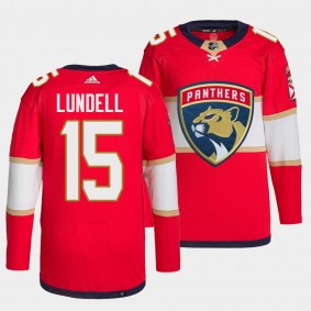 Anton Lundell Panthers Home Red Jersey #15 Primegreen Authentic Pro