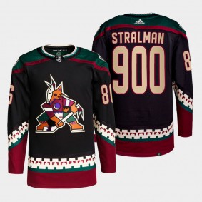 Anton Stralman Coyotes #86 900 Career Games Jersey Black Commemorative Edition