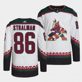 Arizona Coyotes 2022 Away Anton Stralman #86 White Jersey Primegreen Authentic Pro