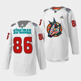 Anton Stralman Arizona Coyotes Los Yotes Night 2022 White Warmup Jersey