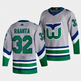 Antti Raanta #32 Hurricanes 2021 Reverse Retro Gray Jersey