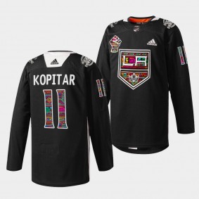 Anze Kopitar Los Angeles Kings Black History Month 2022 Black Warmup Jersey