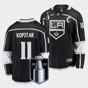 Anze Kopitar Los Angeles Kings 2022 Stanley Cup Playoffs Black #11 Jersey Home