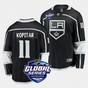 2023 Global Series Anze Kopitar Jersey Los Angeles Kings Black #11 Home Men's