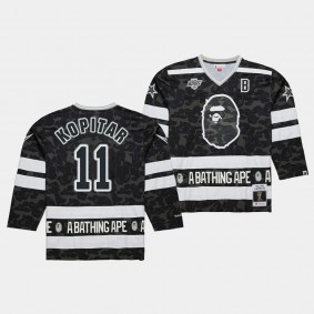 Los Angeles Kings NHL BAPE Mitchell Ness Anze Kopitar Black #11 Camo Jersey