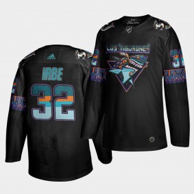 Arturs Irbe San Jose Sharks Los Tiburones Hockey Irbe Jersey