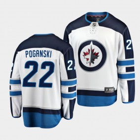 Austin Poganski Winnipeg Jets 2021 Away 22 Jersey White Player