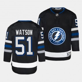 Tampa Bay Lightning #51 Austin Watson 2023-24 Alternate Premier Player Black Youth Jersey