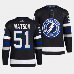 Tampa Bay Lightning 2023-24 Alternate Austin Watson #51 Black Jersey Primegreen Authentic