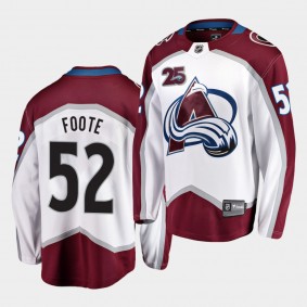 Adam Foote Colorado Avalanche 25th Anniversary White Away Men Jersey