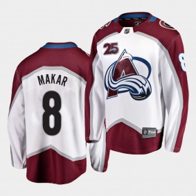 Cale Makar Colorado Avalanche 25th Anniversary White Away Men Jersey