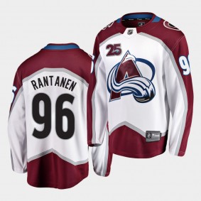 Mikko Rantanen Colorado Avalanche 25th Anniversary White Away Men Jersey