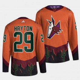 Barrett Hayton Arizona Coyotes 2022 Reverse Retro 2.0 Orange #29 Authentic Primegreen Jersey Men's