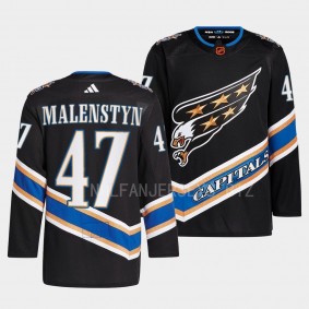 Reverse Retro 2.0 Beck Malenstyn Washington Capitals Black #47 Authentic Primegreen Jersey 2022