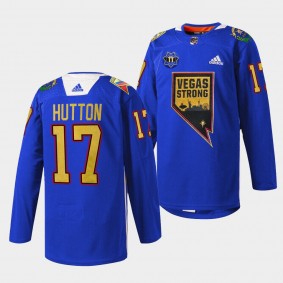 Nevada Day Ben Hutton Vegas Golden Knights Blue #17 First Respondersthentic Jersey 2022