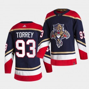 Florida Panthers 2021 Reverse Retro Bill Torrey Navy Authentic Jersey