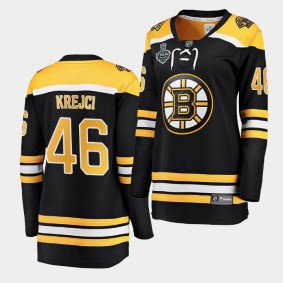 David Krejci #46 Home Bruins 2019 Stanley Cup Final Jersey Women's