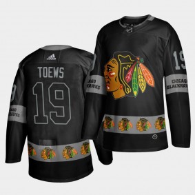 Jonathan Toews #19 Blackhawks Breakaway Logo sleeve Men's Jersey