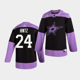 Roope Hintz #24 Stars Hockey Fights Cancer Practice Jersey Men's