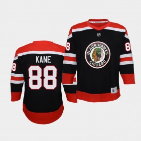 Patrick Kane Chicago Blackhawks 2021 Reverse Retro Black Special Edition Youth Jersey