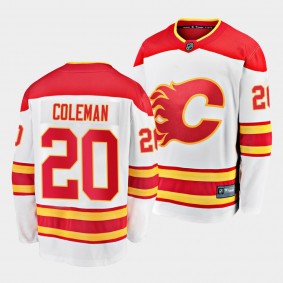 Blake Coleman Flames Away Player Jersey White