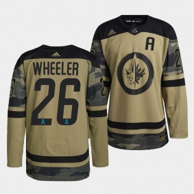 Blake Wheeler Winnipeg Jets Canadian Armed Force Camo Jersey 2021 CAF Night