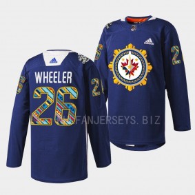 Filipino Heritage Night Blake Wheeler Winnipeg Jets Navy #26 Warmup Jersey 2022