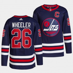 Jets Alternate Blake Wheeler #26 Navy Jersey Primegreen Authentic Pro