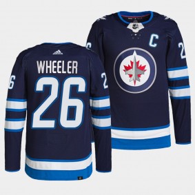 Blake Wheeler Jets Authentic Pro Navy Jersey #26 Home