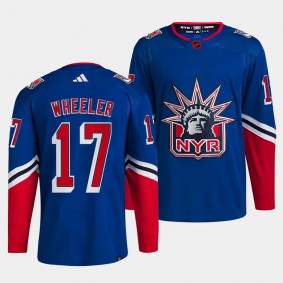 New York Rangers Authentic Pro Blake Wheeler #17 Blue Jersey Reverse Retro 2.0