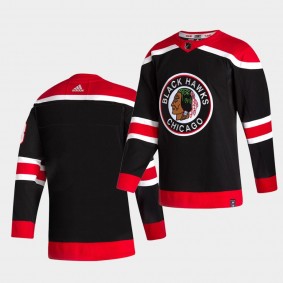 Chicago Blackhawks 2021 Reverse Retro Blank Black Special Edition Authentic Jersey