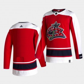 Columbus Blue Jackets 2021 Reverse Retro Blank Red Special Edition Authentic Jersey