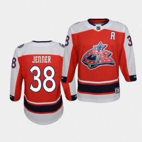 Boone Jenner Columbus Blue Jackets 2021 Reverse Retro Red Replica Youth Jersey