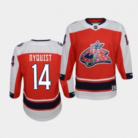 Gustav Nyquist Columbus Blue Jackets 2021 Reverse Retro Red Replica Youth Jersey