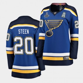 Alexander Steen #20 Blues 2019 Stanley Cup Champions Home Women's Jersey