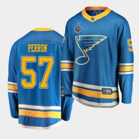 David Perron #57 Blues Stanley Cup Final 2019 Alternate Men's Jersey