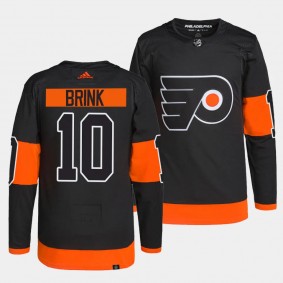 Bobby Brink Philadelphia Flyers Alternate Black #10 Primegreen Authentic Pro Jersey Men's